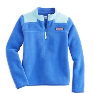 Vineyard Vines Girls L fleece ribbon neck shep shirt